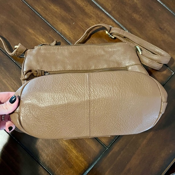 Vintage Great American Leatherworks Brown Crossbody Bag with Adjustable Strap - Picture 9 of 10